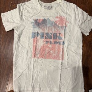 Pink Floyd White Tee with Pink and Blue Graphic